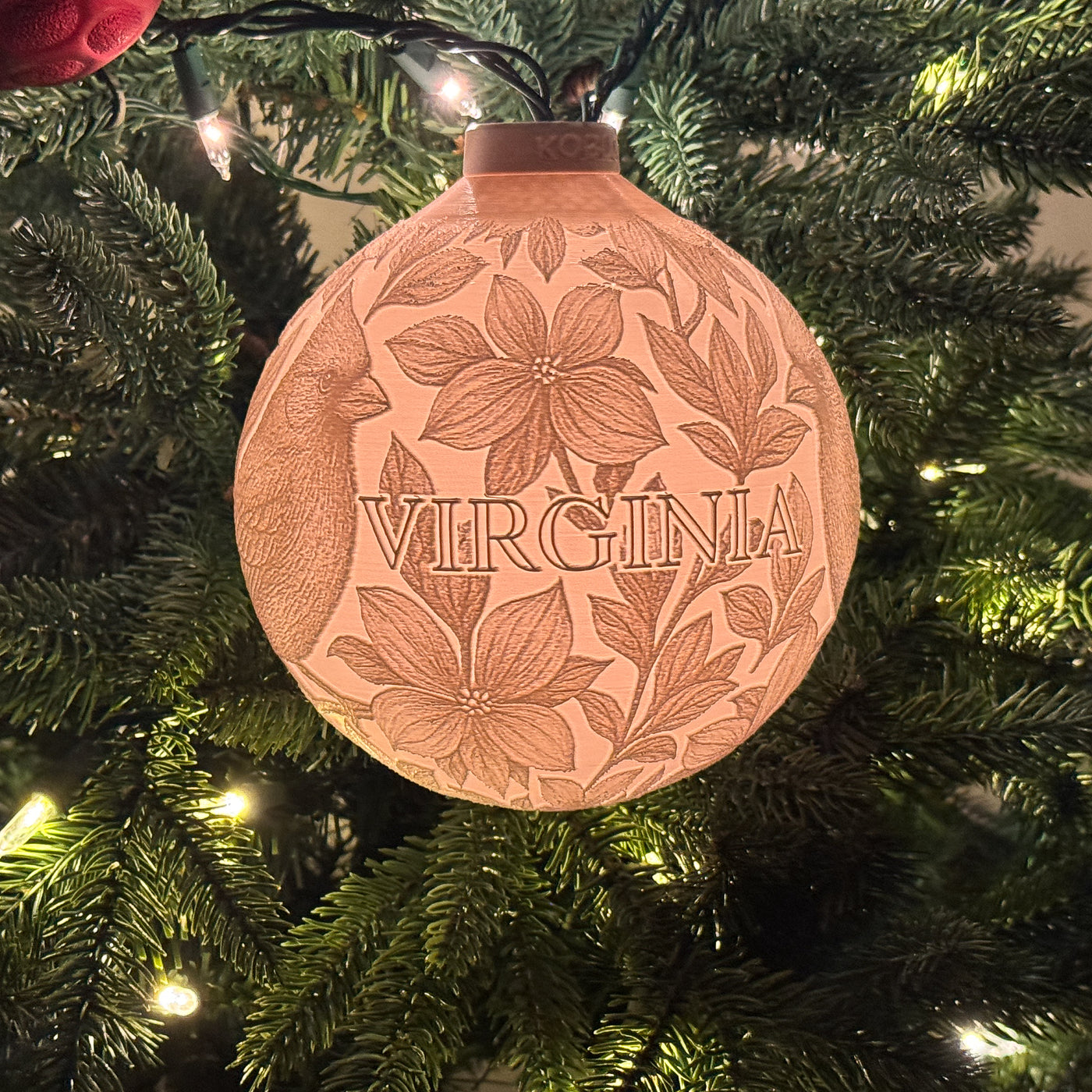 Virginia State Bird & Flower Ornament